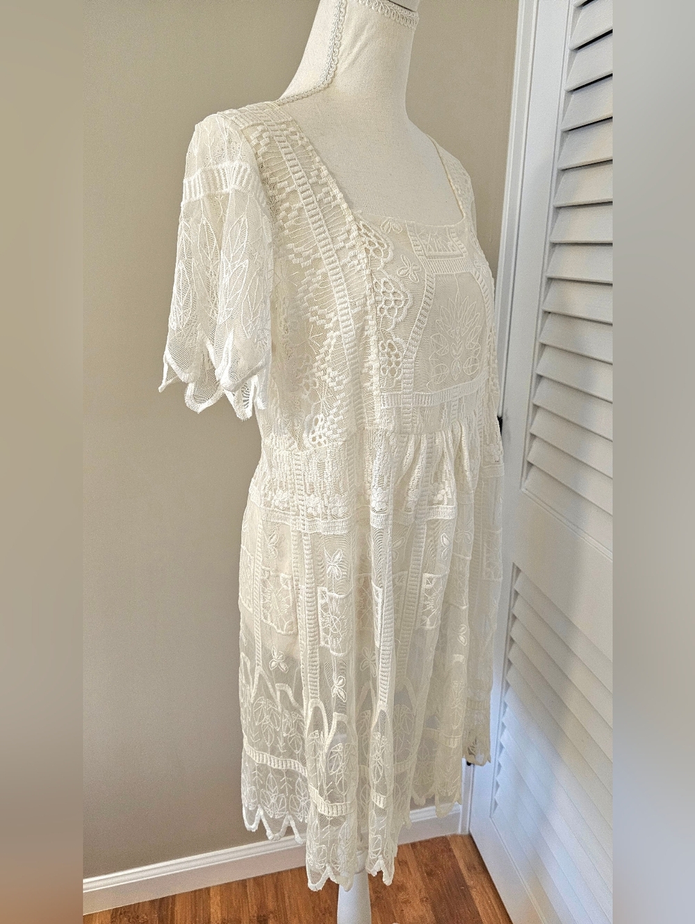 Jen’s Pirate Booty Maldives Crochet Lace Mini Dress – Size Large / NWOT 🌴✨